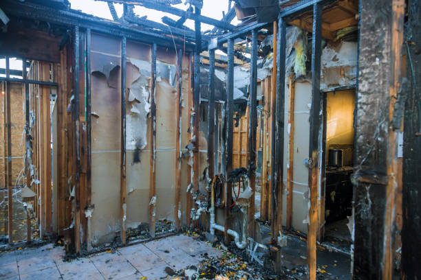 Professional Fire Damage Restoration technician working in Montrose, VA